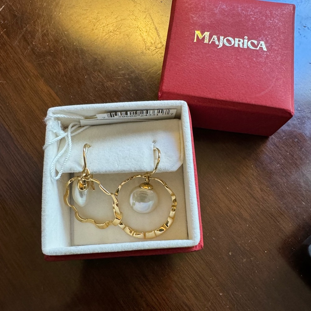 Majorica simulated pearl earrings